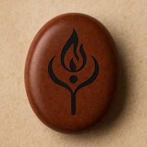 Fire of Connection on stone
