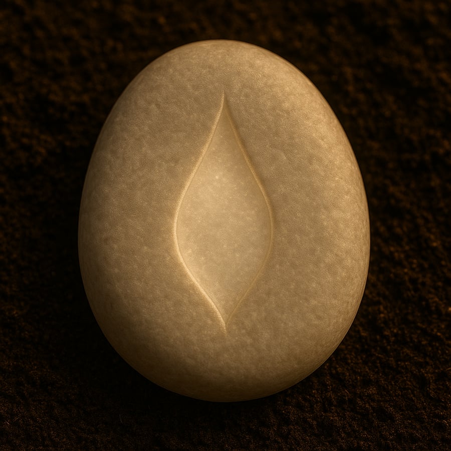 The Veil Between engraved stone symbol from the Memory Stones of Aereth collection