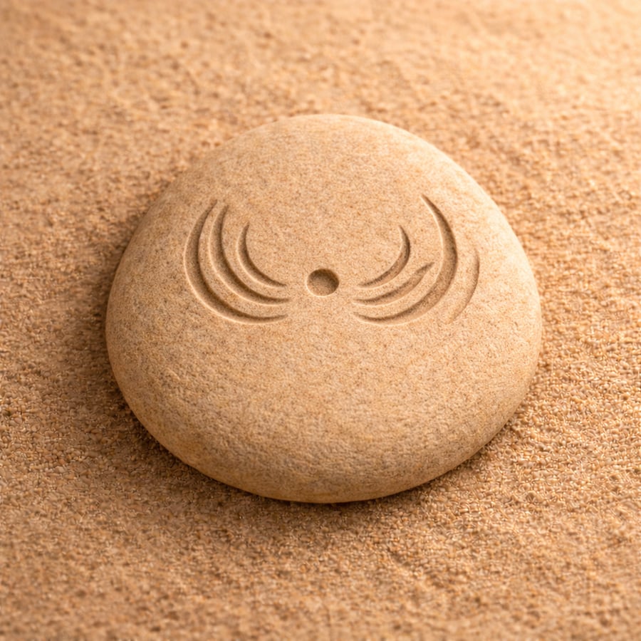 Resonance Offering engraved stone symbol from the Ritual Stones collection