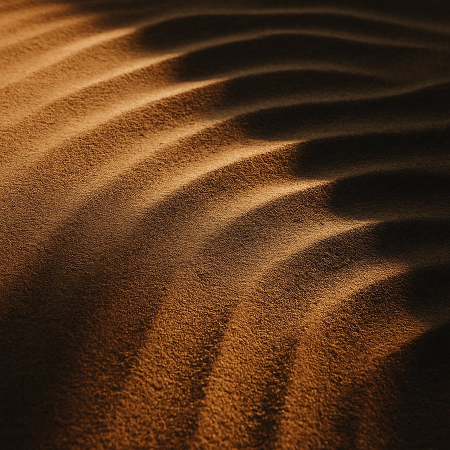 Sand patterns forming gentle waves