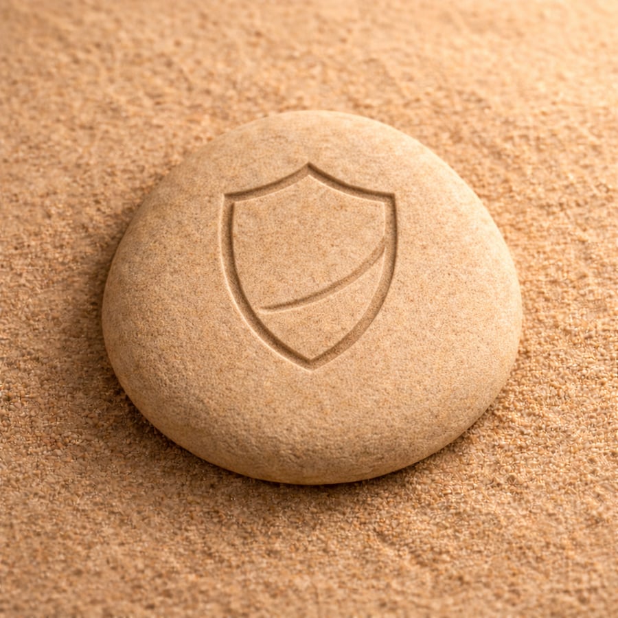 Shield of Breath Offering engraved stone symbol from the Ritual Stones collection Shield of Breath Offering engraved stone symbol from the Ritual Stones collection