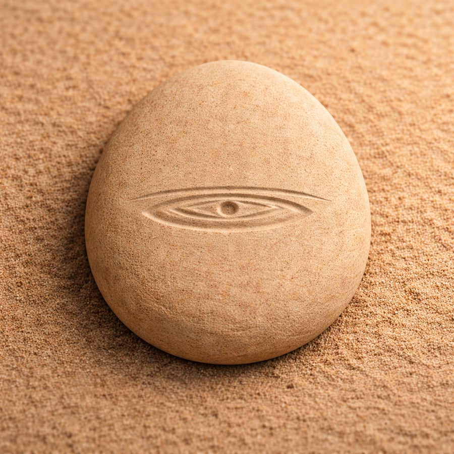 Still Water Offering engraved stone symbol from the Ritual Stones collection Still Water Offering engraved stone symbol from the Ritual Stones collection