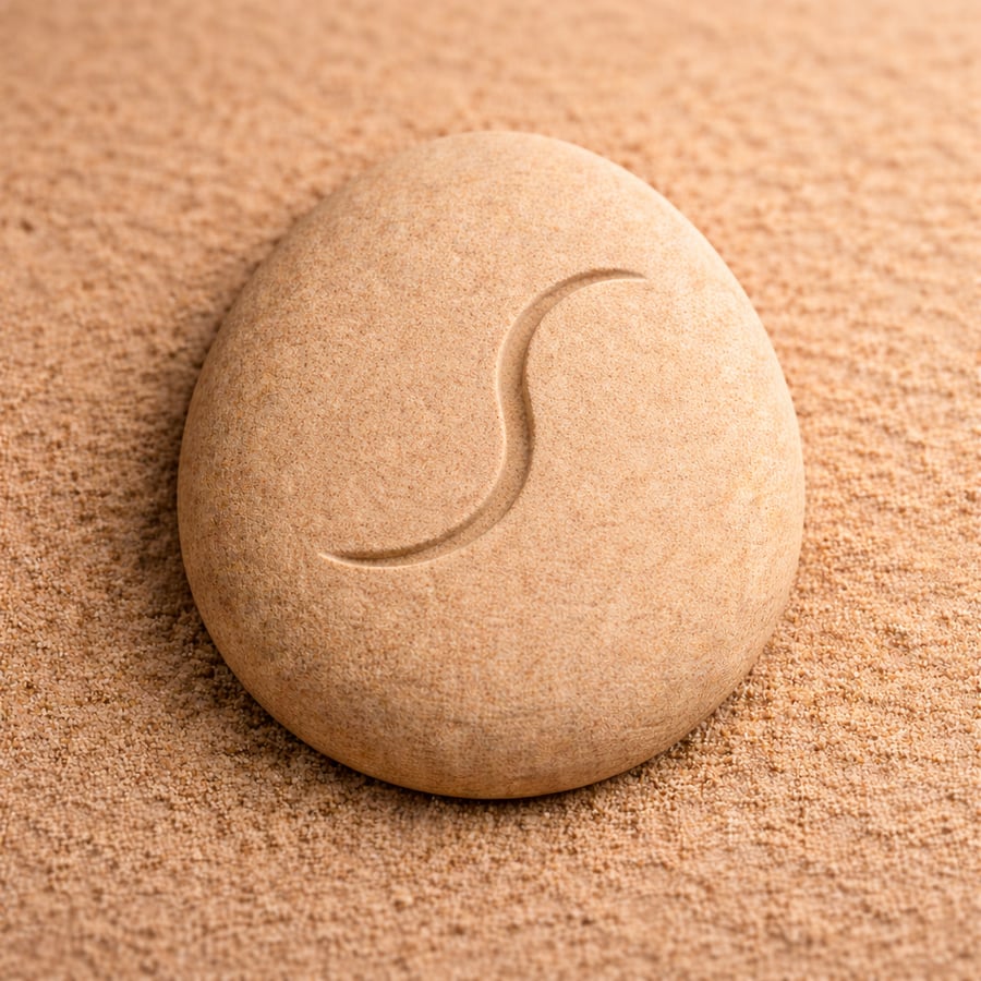 Thread Offering engraved stone symbol from the Ritual Stones collection Thread Offering engraved stone symbol from the Ritual Stones collection