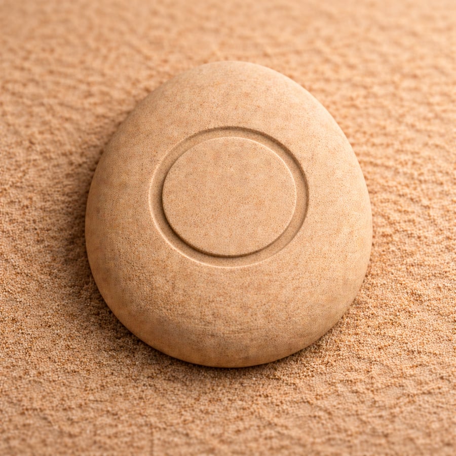 Trust Offering engraved stone symbol from the Ritual Stones collection