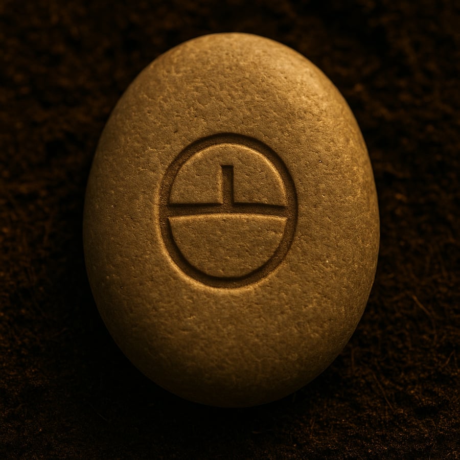 Well engraved stone symbol from the Echo Stones of Aereth collection